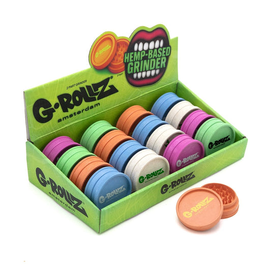 Hemp 2-Part Grinder  – Ø60mm Mix color (16pcs/display)