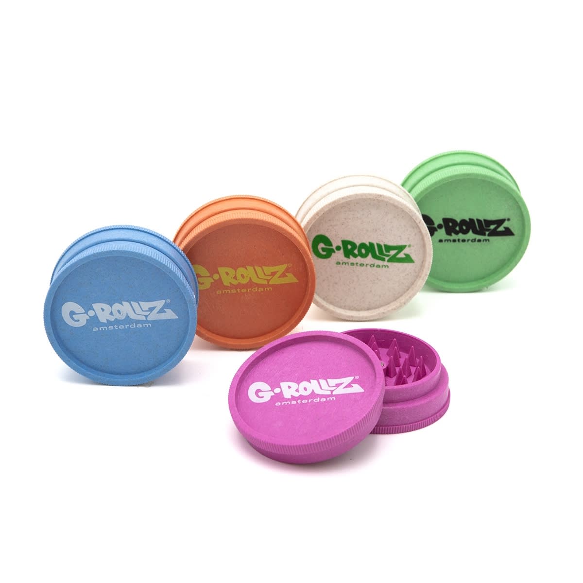Hemp 2-Part Grinder  – Ø60mm Mix color (16pcs/display)