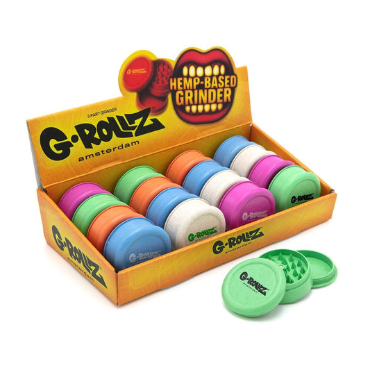 Hemp 3-Part Grinder  – Ø60mm Mix color (16pcs/display)