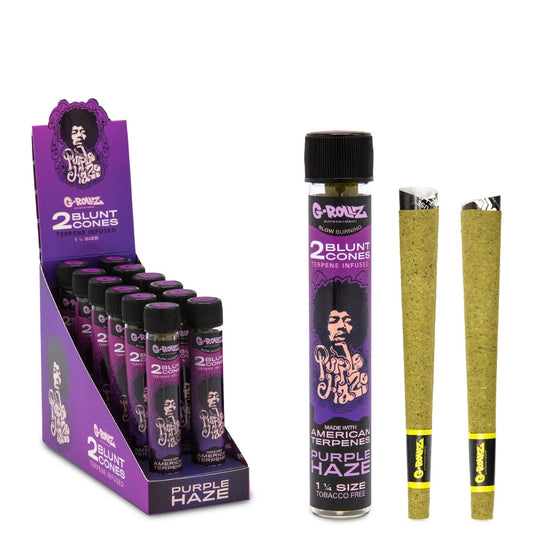 1¼ Size Terpene Infused Cones 'Purple Haze' (12 Pack Display, 24 Cones)